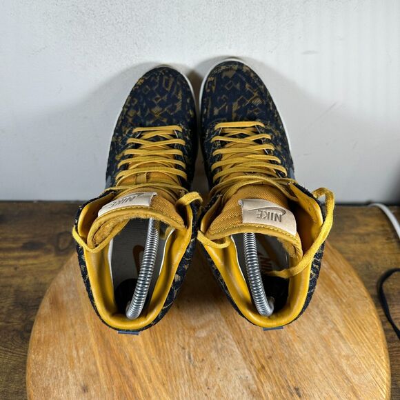 Nike Dunk Sky Hi‎ Premium Gold Suede Women's Size 8.5 Shoes Sneakers 585560-700 - Picture 6 of 9